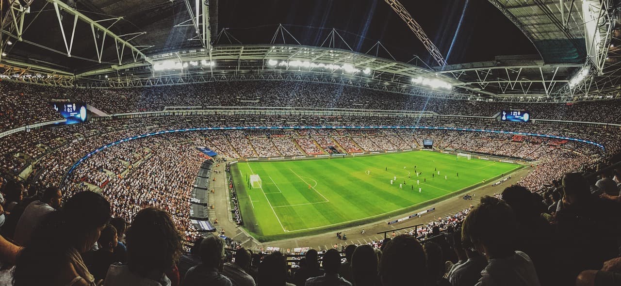 Football crowd in a stadium